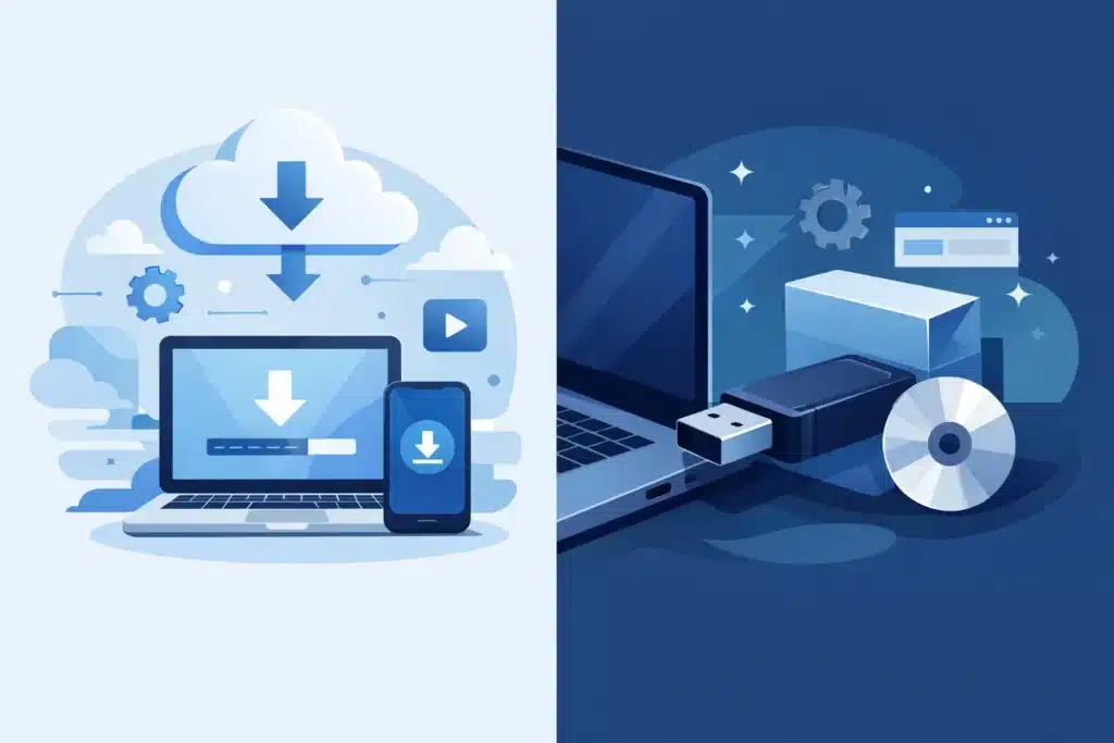 Digitale levering of usb-software: wat kies je?